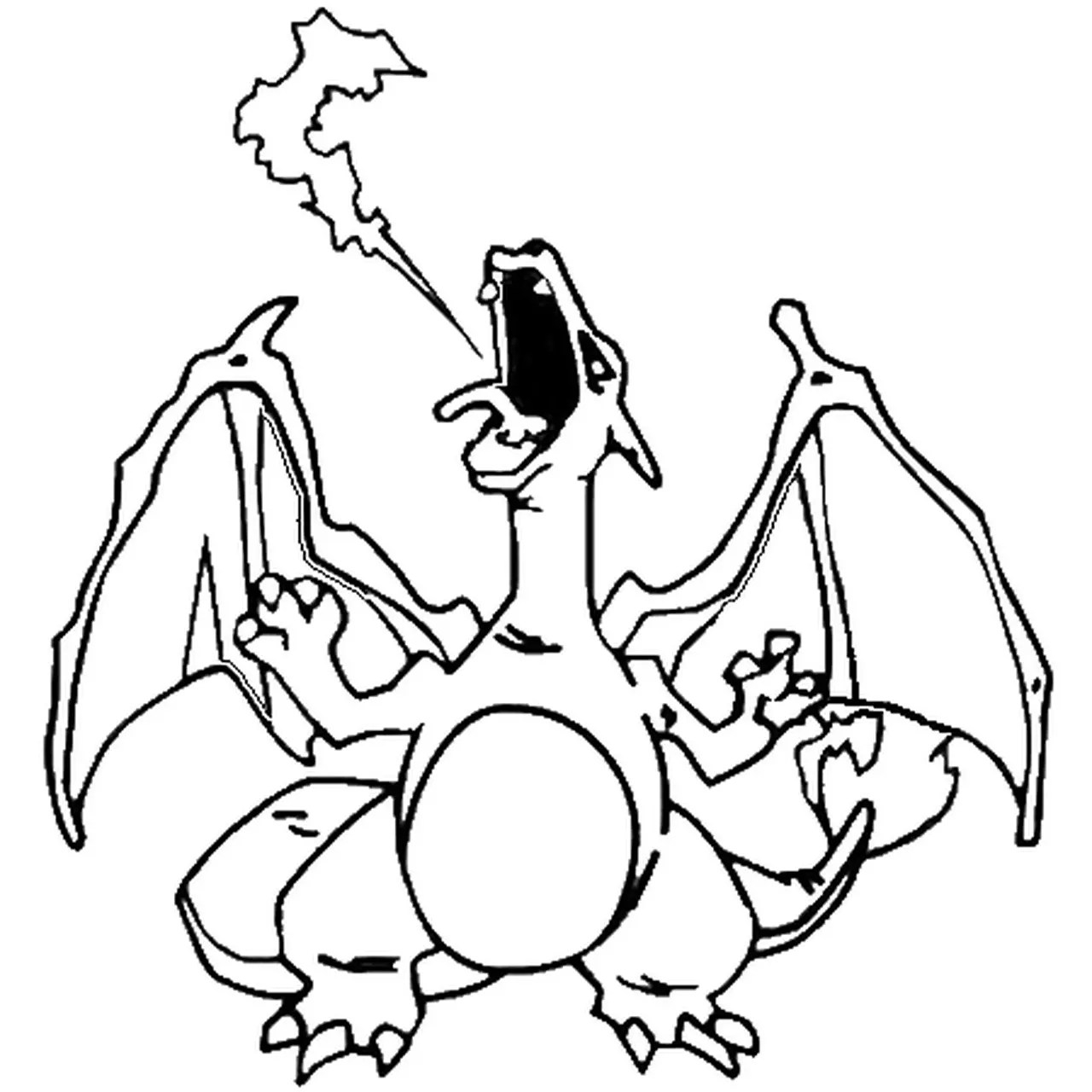 Dessin À Imprimer: Dessin Pokemon Dracaufeu A Imprimer destiné Coloriage Dessin Salameche