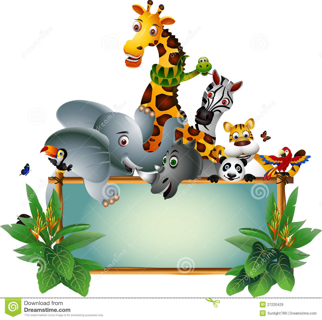 Dessin Animé Animal Africain Sauvage Illustration Stock destiné Dessin Animé Africain,