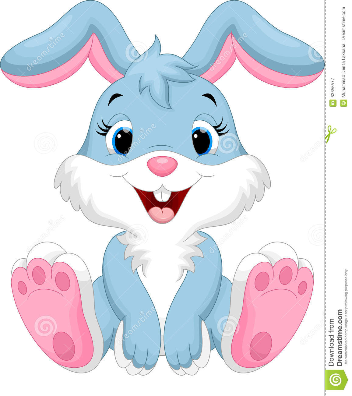 Dessin Animé Mignon De Lapin Illustration Stock - Image pour Dessin Lapin,