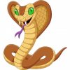 Dessin Animé Roi Serpent Cobra Isolé | Vecteur Premium destiné Serpent S Dessin