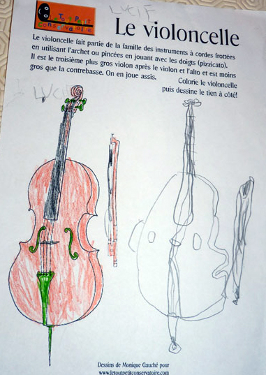 Dessin, Coloriage Violoncelle, Dessin Instrument De Musique concernant Coloriage Contrebasse