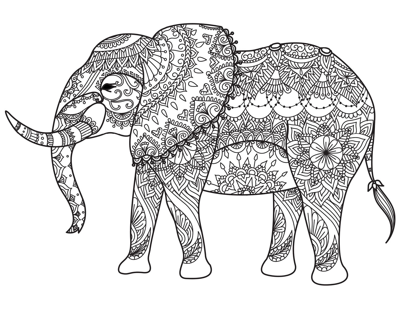 Dessin D Éléphant À Imprimer : Coloriage Elephant À tout Coloriage 2L2Phant