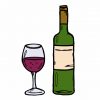 Dessin De Bouteille De Vin Et Le Verr Colorie Par Membre à Coloriage Dessin Bouteille De Vin