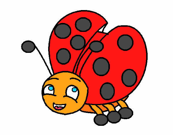 Dessin De Coccinelle Mignonne Colorie Par Membre Non intérieur Dessin Coccinelle