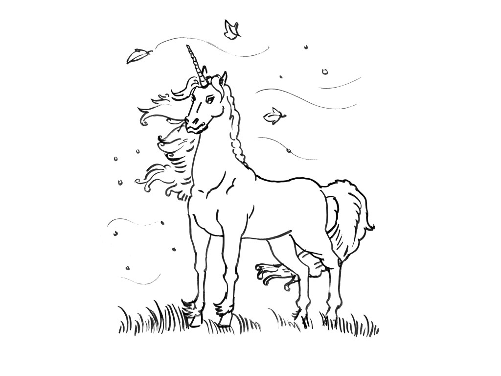 Dessin De Coloriage Licorne À Imprimer - Cp16077 pour Coloriage Licorne À Imprimer