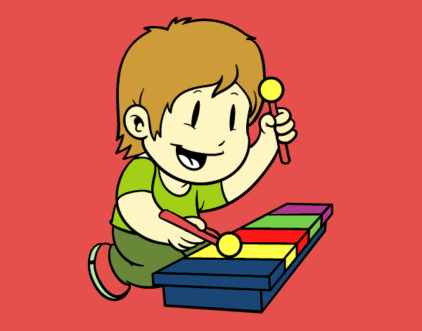 Dessin De Enfant Avec Xylophone Colorie Par Membre Non encequiconcerne Dessin Xylophone