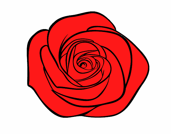 Dessin De La Rose Rouge Colorie Par Membre Non Inscrit Le à Dessin Rose