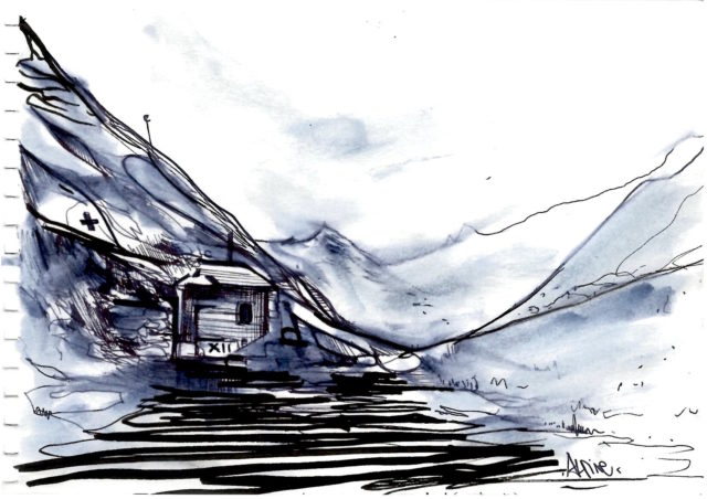 Dessin De Paysage Alpin, Illustration - Nadib Bandi Dessin concernant Dessin En Paysage