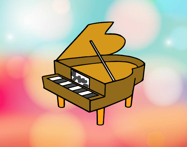 Dessin De Piano À Queue Ouvert Colorie Par Membre Non pour Dessin Xylophone Facile