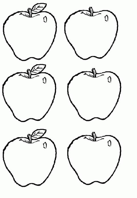 Dessin De Pommes : Coloriage À Imprimer : Une Pomme destiné Coloriage Pomme