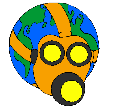Dessin De Terre Avec Masque À Gaz Colorie Par Membre Non tout Dessin Terre