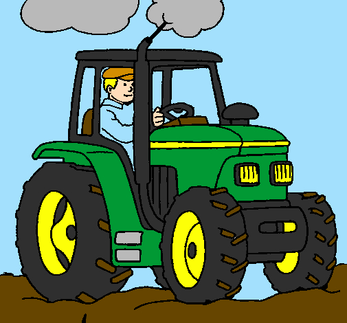 Dessin De Tracteur En Fonctionnement Colorie Par Membre encequiconcerne Dessin Tracteur
