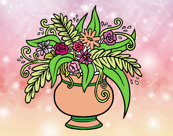 Dessin De Un Vase Avec Des Fleurs Colorie Par Membre Non destiné Dessin Coloriage Vase Sans Fleur