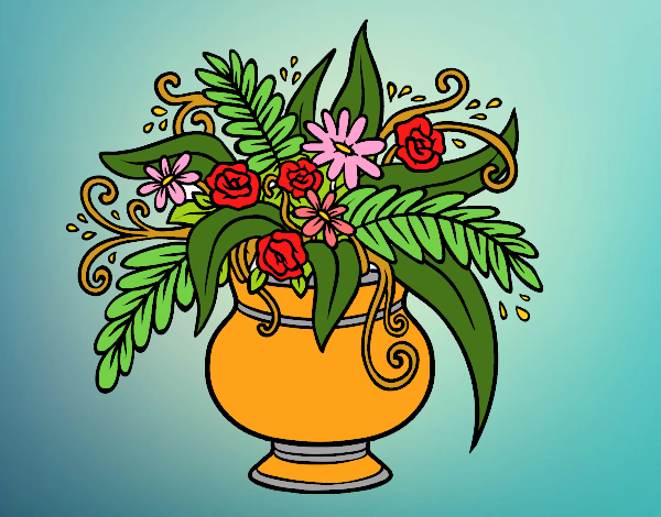 Dessin De Un Vase Avec Des Fleurs Colorie Par Membre Non encequiconcerne Dessin Coloriage Vase Sans Fleur