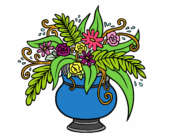 Dessin De Un Vase Avec Des Fleurs Colorie Par Membre Non pour Dessin Coloriage Vase Sans Fleur