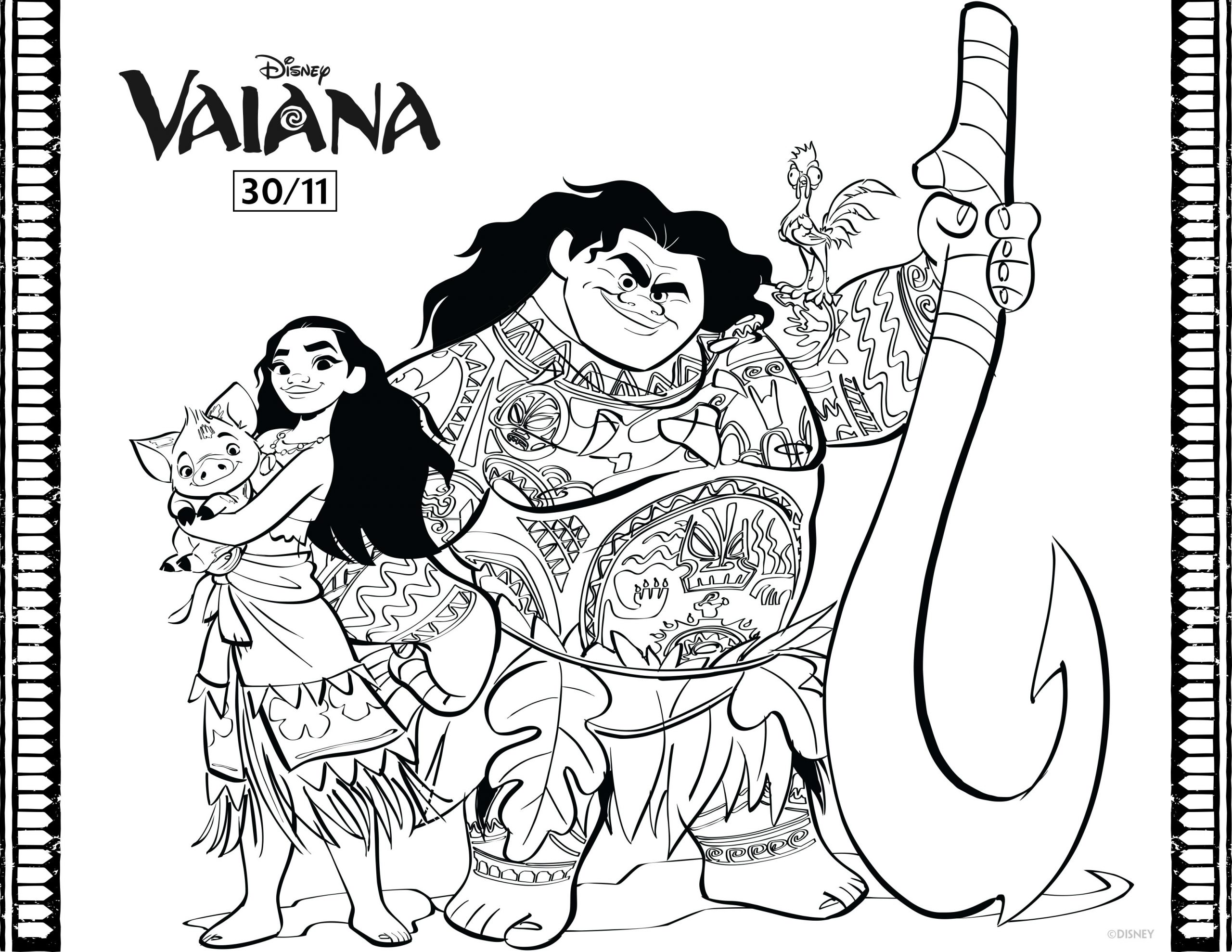 Dessin De Vaiana Disney / Pixar Gratuit À Télécharger Et destiné Dessin Coloriage Vaiana