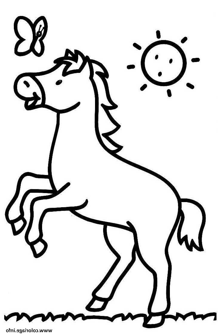 Dessin Facile Cheval Bestof Photos Coloriage Cheval Facile intérieur Coloriage Cheval,