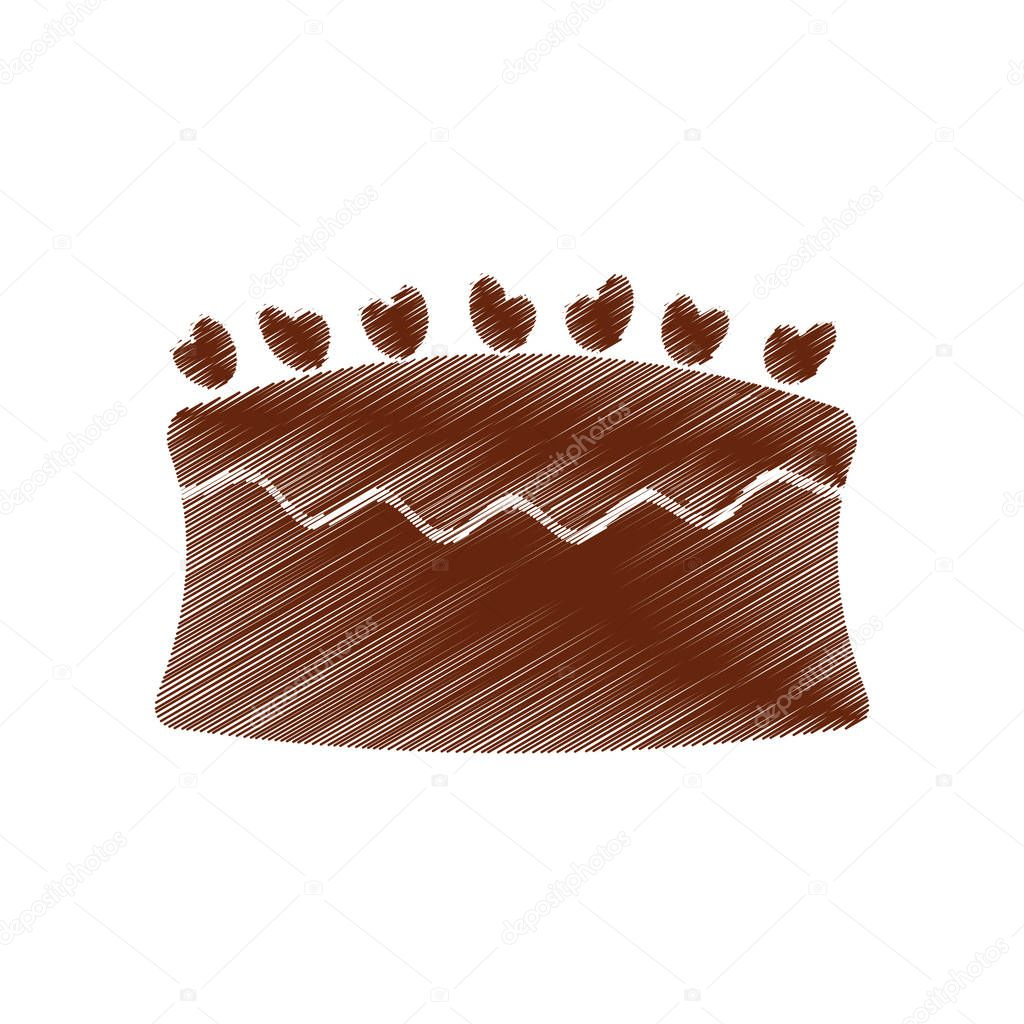 Dessin Gâteau Chocolat Manger — Image Vectorielle Djv tout Dessin Gateau