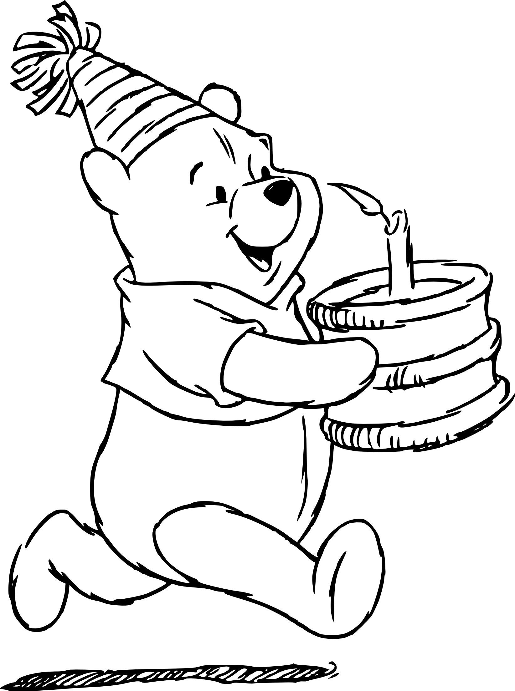 Dessin Gateau D&amp;#039;Anniversaire Simple New Coloriage Winnie L destiné Dessin Winnie L&amp;#039;Ourson