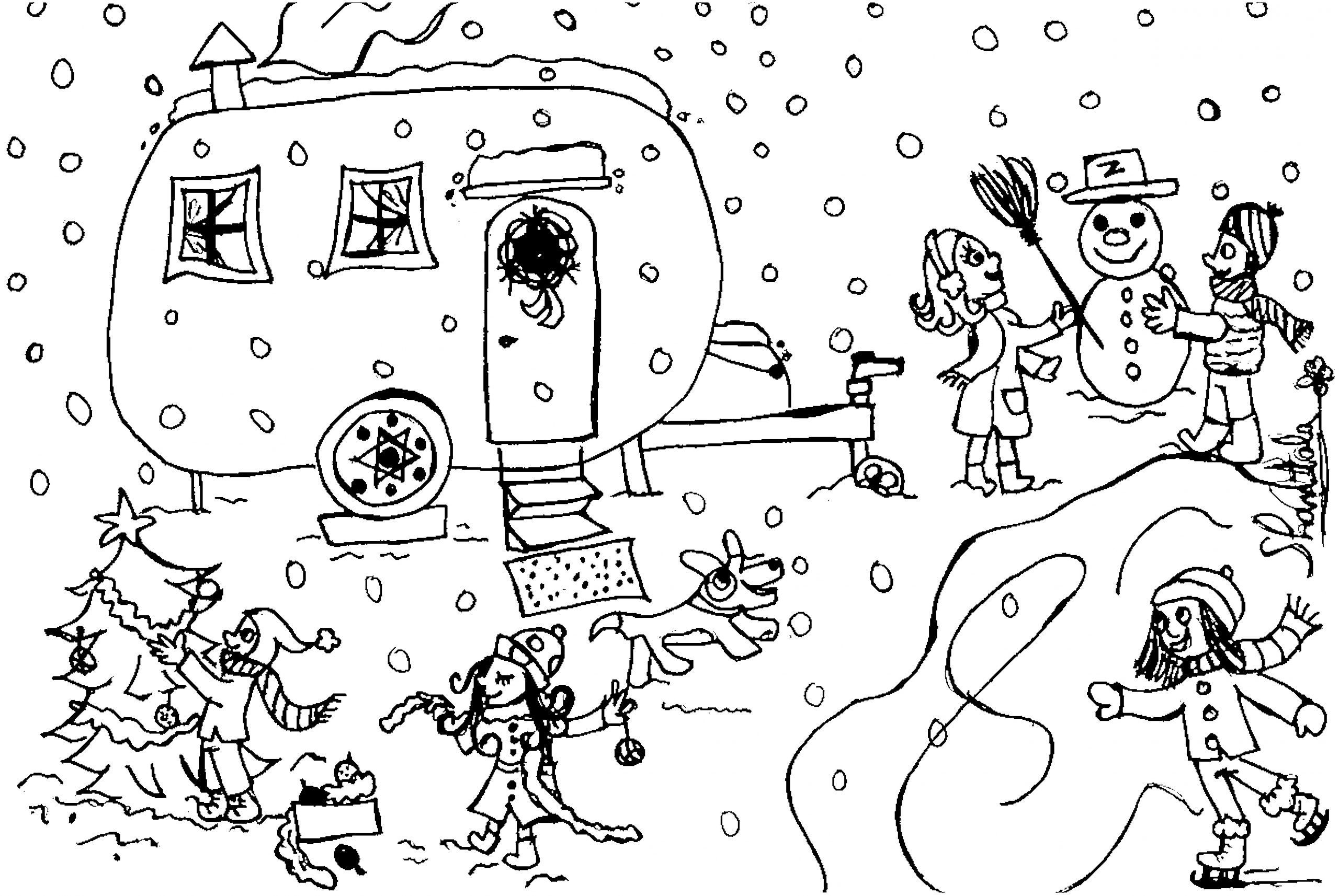 Dessin Hiver Primaire à Dessiner L&amp;amp;#039;Hiver,