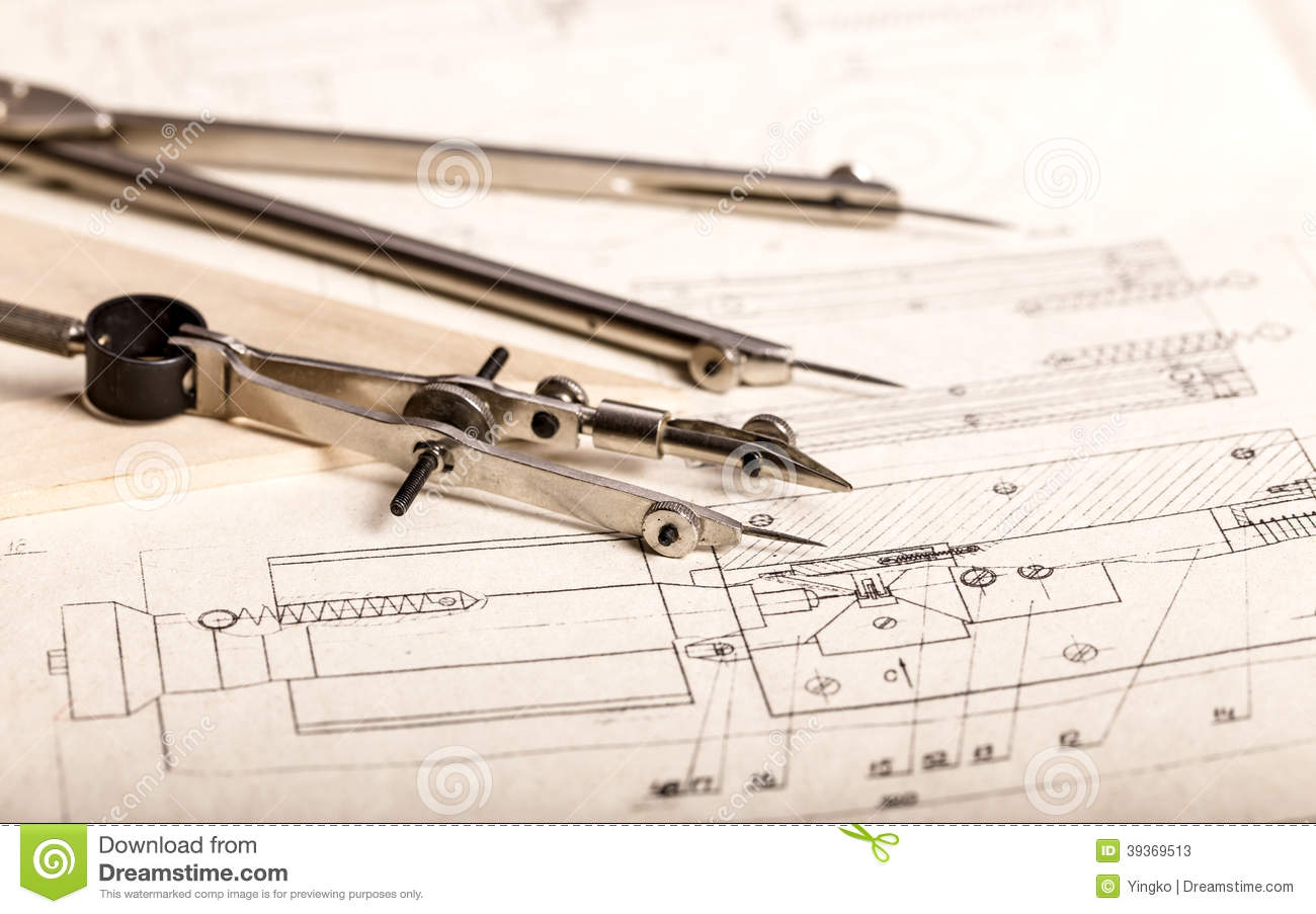 Dessin Industriel Et Instruments Image Stock - Image Du tout Dessin Industriel,