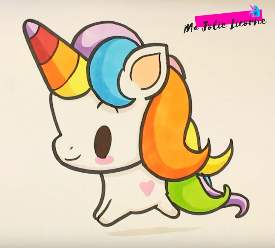 Dessin Kawaii Licorne (Dessin De Licorne Facile) | Ma avec Dessin Kawai