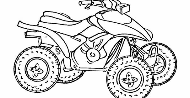 Dessin Moto Facile Nouveau Photos Quad Vtt Transport destiné Quad Coloriage