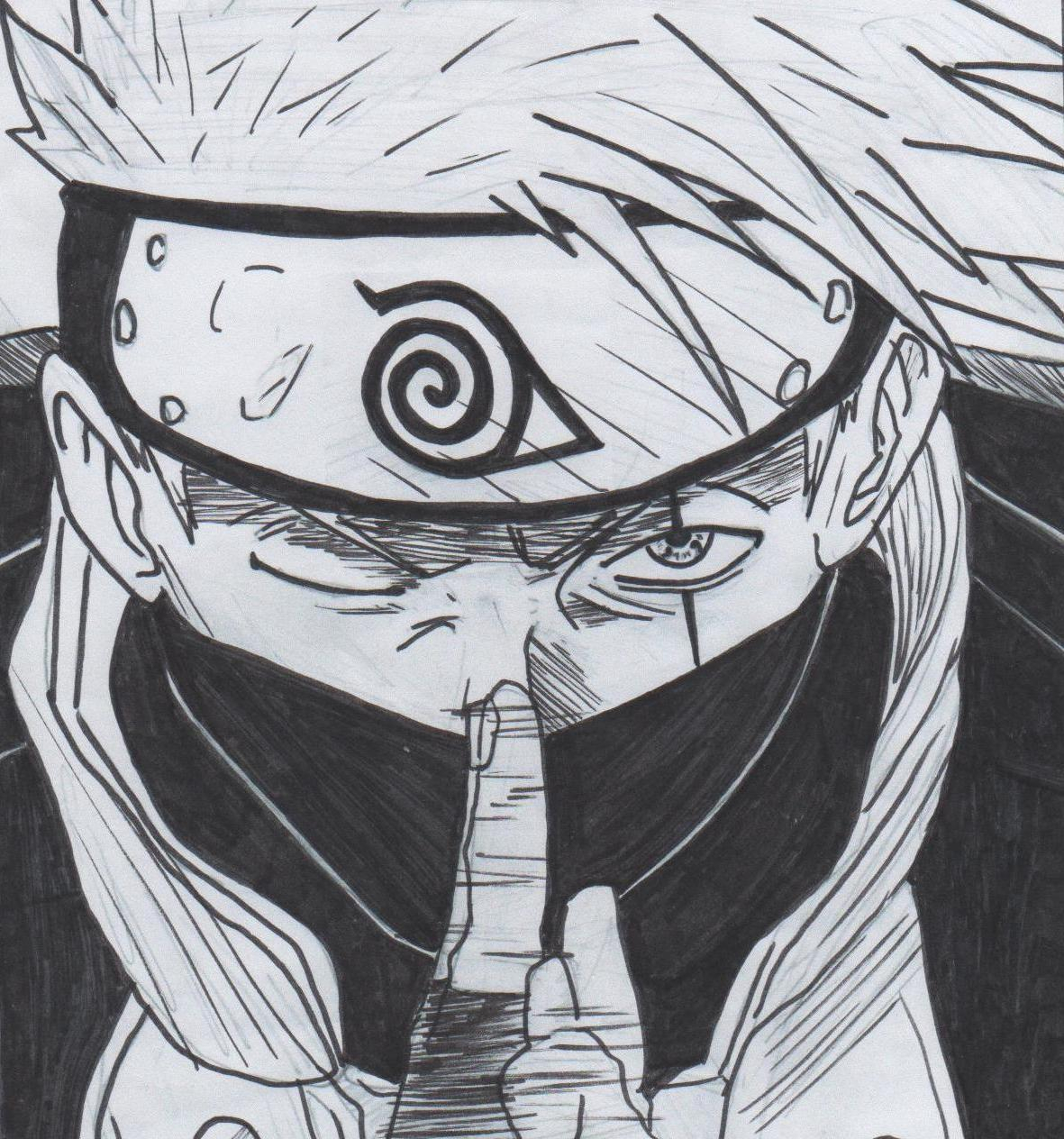 Dessin Naruto Kakashi pour Coloriage Kakashi,