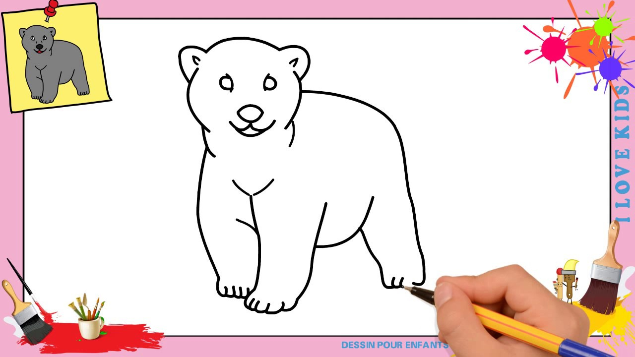 Dessin Ours Facile - Comment Dessiner Un Ours Facilement pour À Dessiner Facile,