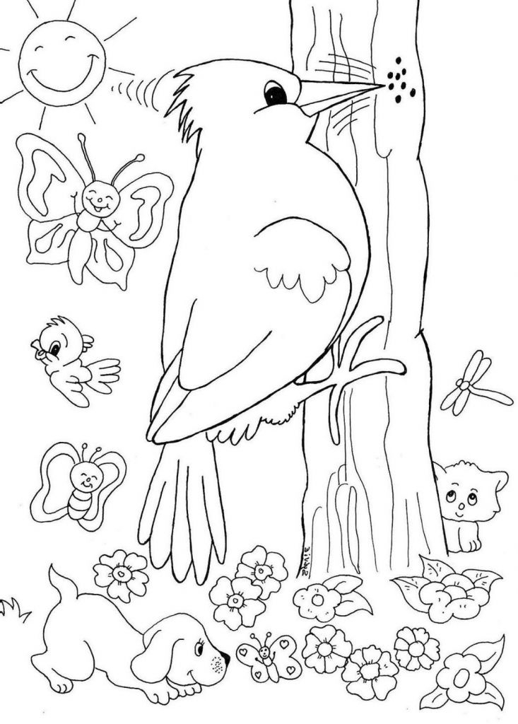 Dessin Printemps Facile Impressionnant Photos Coloriage pour Coloriage Dessin Nature