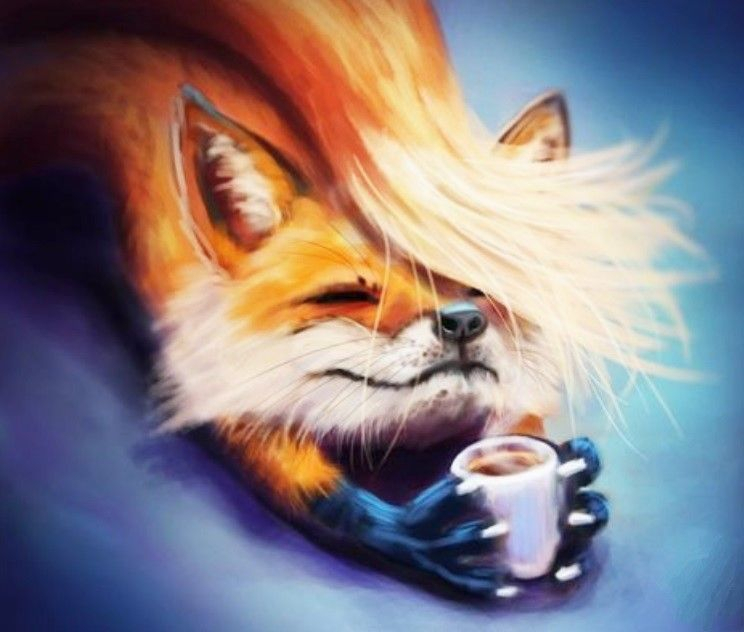 #Dessin #Renard #Fox #Roux #Cafe #Tasse #Animal #Bete intérieur Dessin Renard,