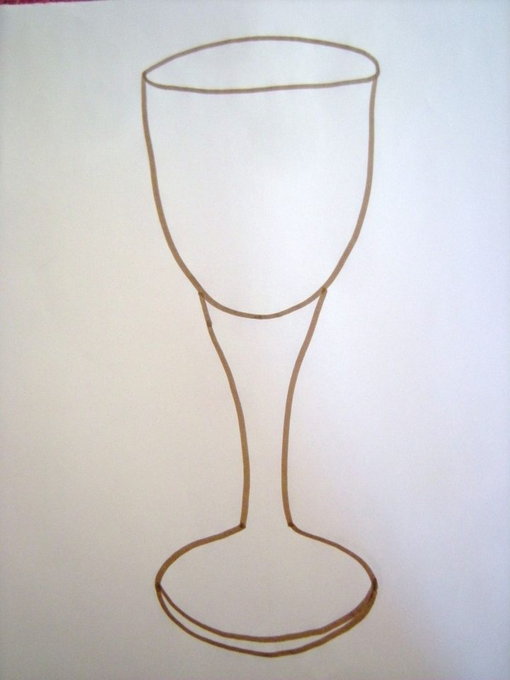 Dessin Simplifié &quot;D'Un Verre À Pied&quot; - Domi Dessins Et serapportantà Coloriage Dessin Verre