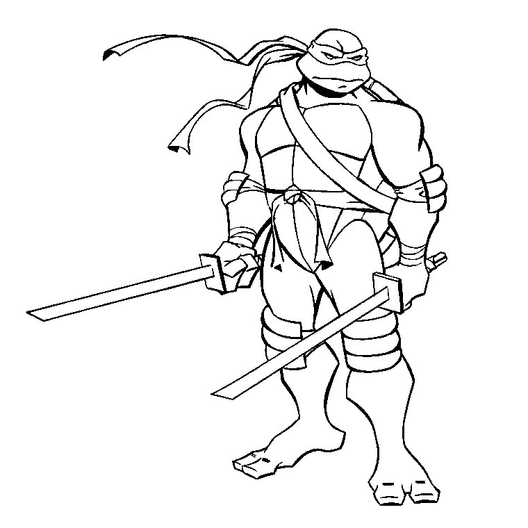 Dessin Tortue Ninja Leonardo intérieur Coloriage Tortue Ninja