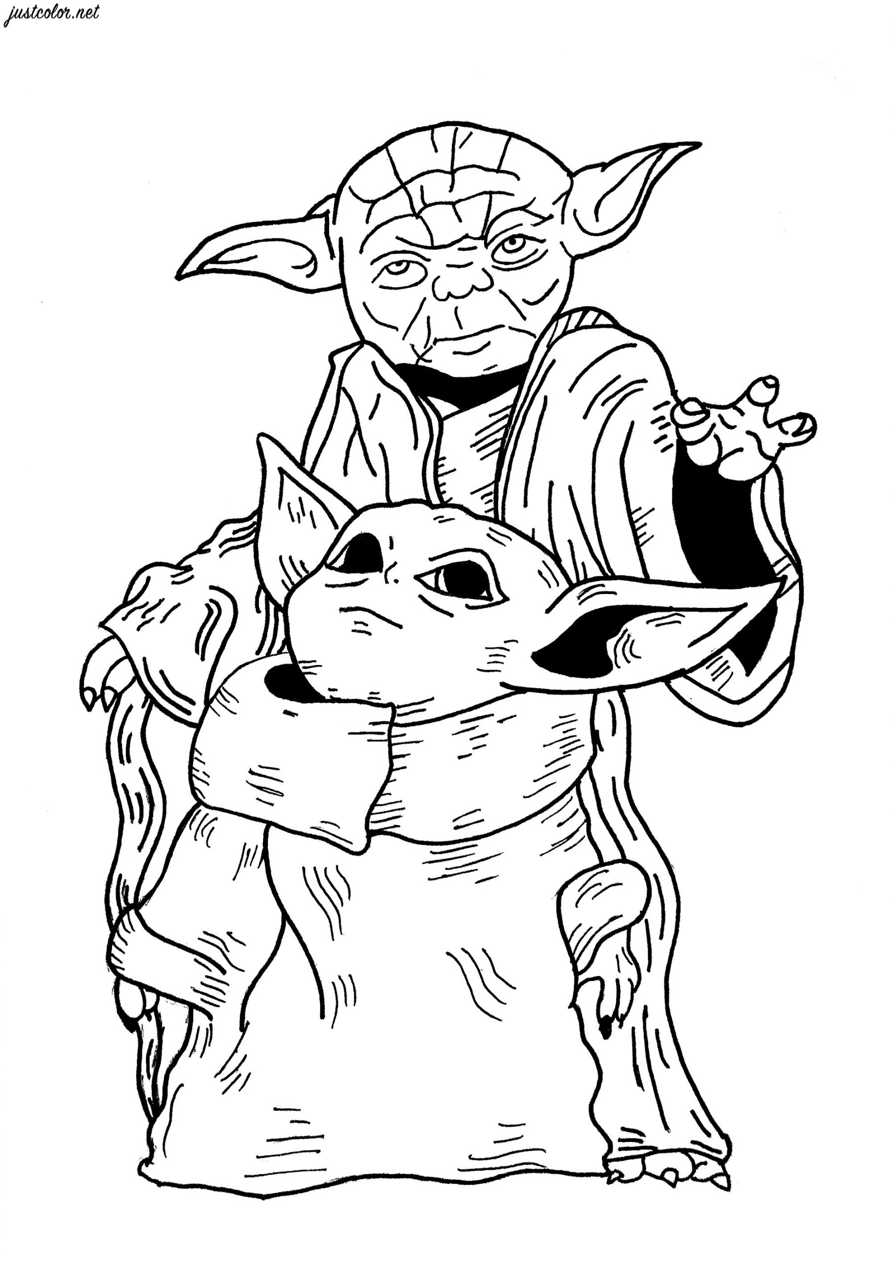 Dessin Yoda - Les Dessins Et Coloriage concernant Dessin Coloriage Simple