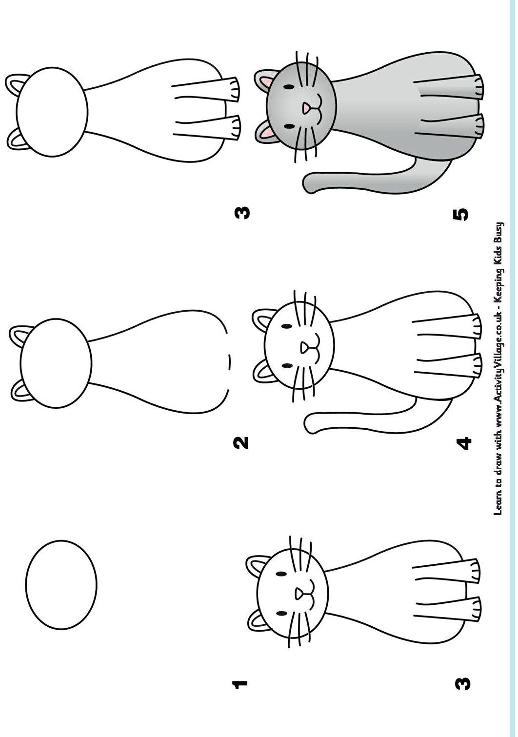 Dessiner Le Chat | Animal Drawings, Drawing Lessons For avec Dessin Un Chat Facile,