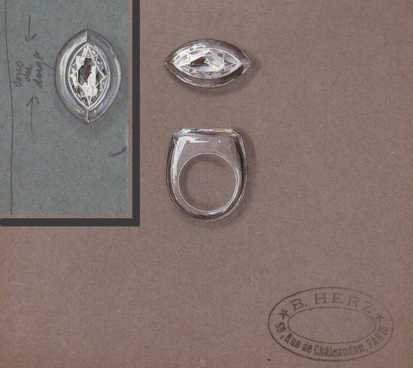 Dessins De La Bague De Suzanne Belperron. Cristal De Roche pour Coloriage Dessin Bague