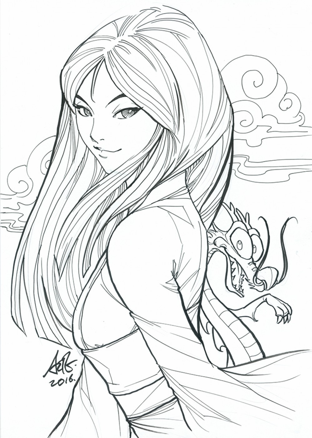 Dessins Des Princesses Disney Par Artgerm encequiconcerne Un Coloriage De Princesse,