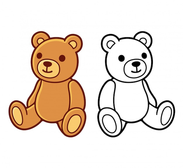 Dessins D&amp;#039;Ours En Peluche | Vecteur Premium tout Dessin Ours