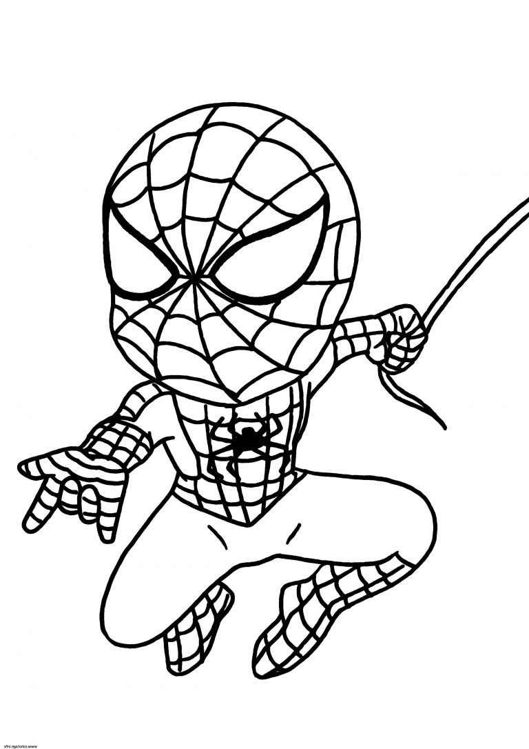 Dessins Spiderman Beau Images Coloriage Mini Spider Man avec Coloriage Dessin Animé Spiderman