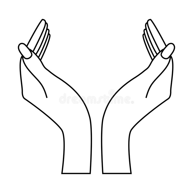 Deux Mains Illustration Stock. Illustration Du Logo, Femme à Dessin 2 Mains