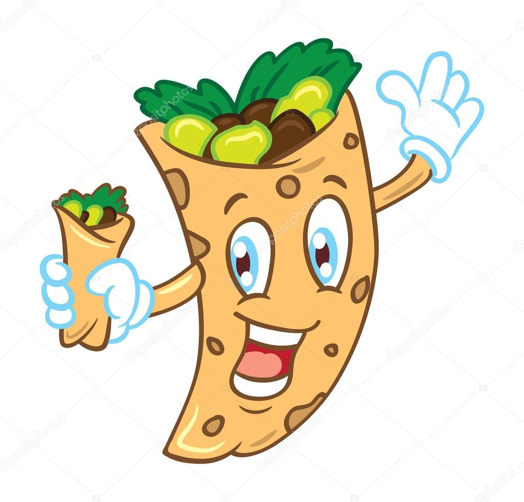 Dibujo Animado Burrito — Vector De Stock © Mhatzapa #38219379 à O&amp;#039;Tacos Dessin