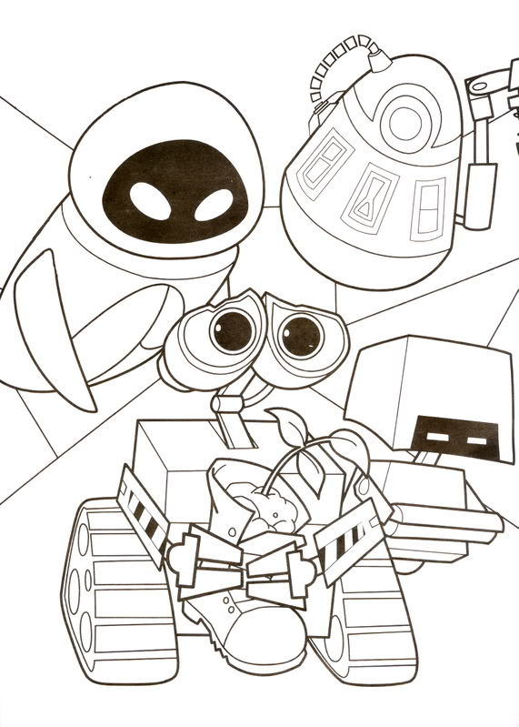 Dibujos Animados Para Colorear: Wall-E Para Colorear avec Wall E Dessin