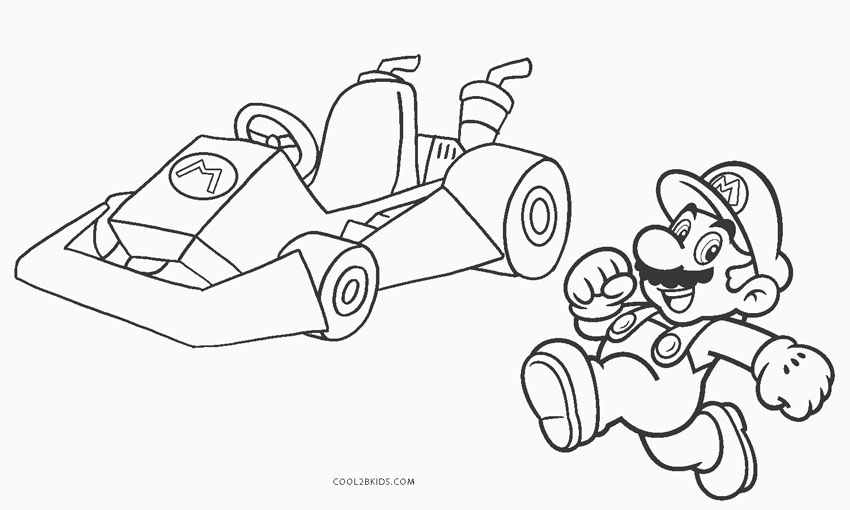 Dibujos De Mario Kart Para Colorear - Páginas Para destiné Mario Kart 8 Dessin