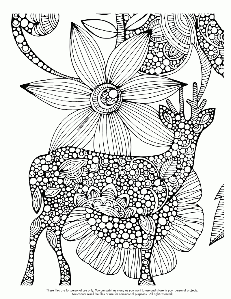 Difficile Cerf | Animaux - Coloriages Difficiles Pour encequiconcerne Coloriage Difficile