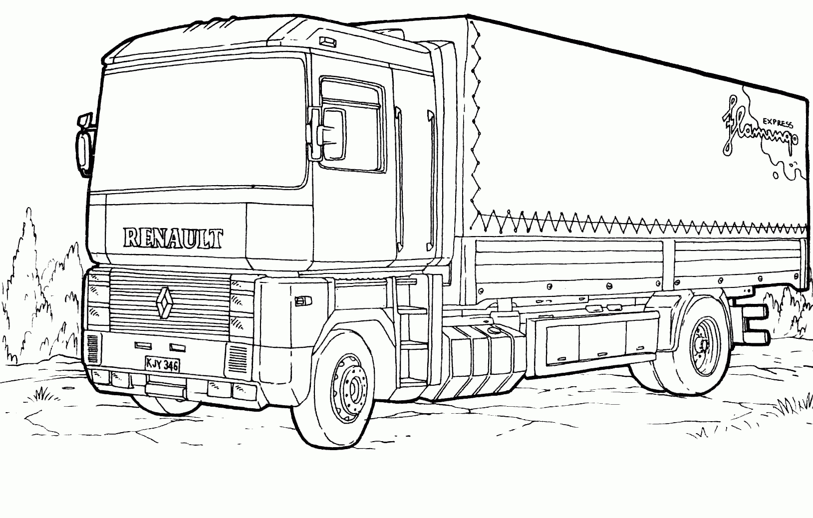 Disegni Da Colorare - Renault Magnum concernant Coloriage 4X4 Avec Remorque