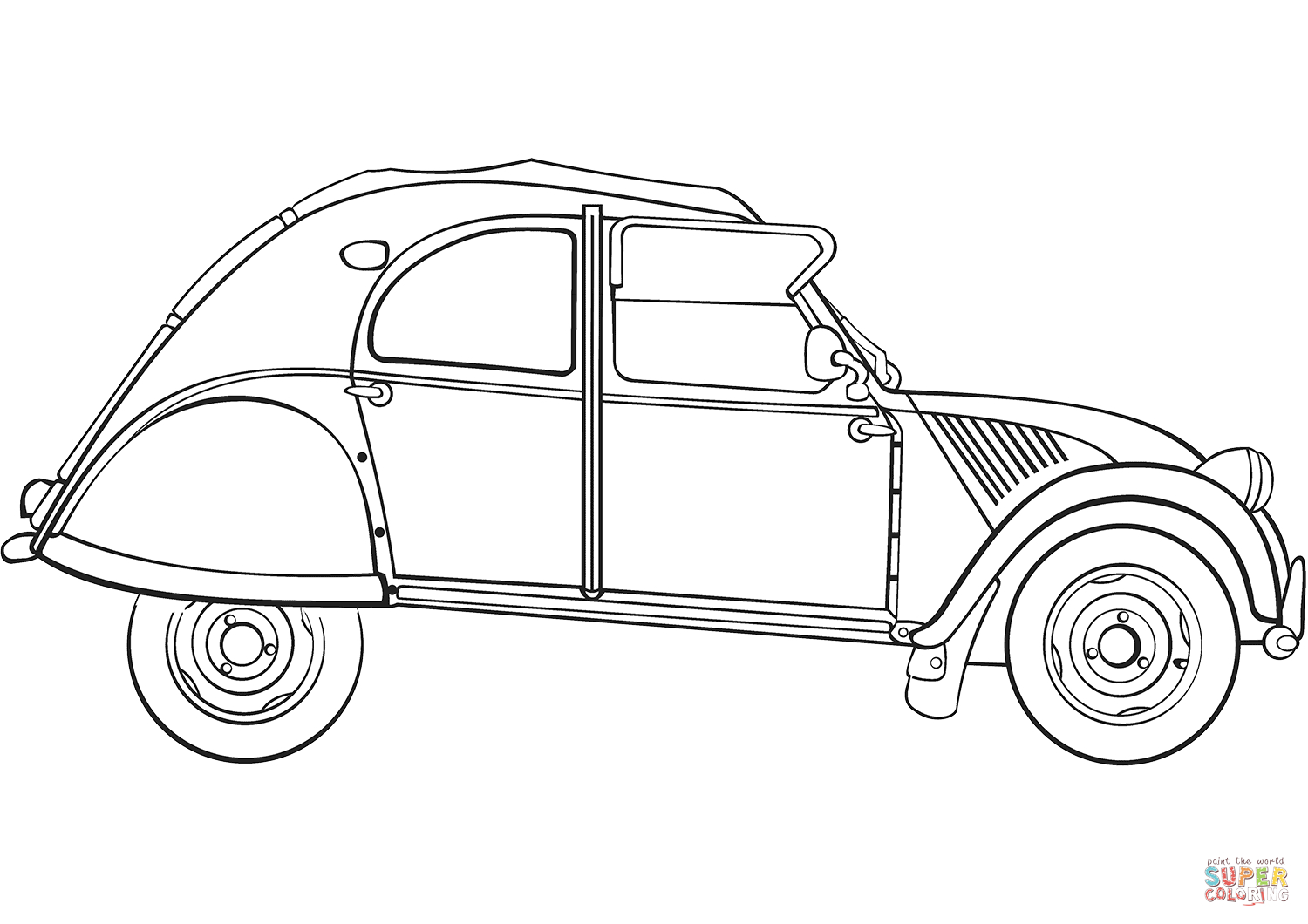 Disegno Di Citroën 2Cv Da Colorare | Disegni Da Colorare E encequiconcerne Dessin 2Cv