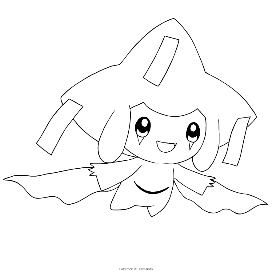 Disegno Jirachi Dei Pokémon Di Terza Generazione Da Colorare intérieur Dessin Pokemon F