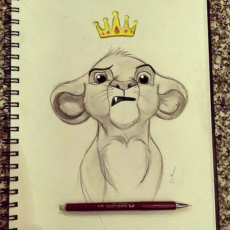 Disney Drawing ^_^ On Instagram: &quot;#Sketch 👑 #King 😉 #Simba dedans Dessin Stitch Zeichnen Bleistift