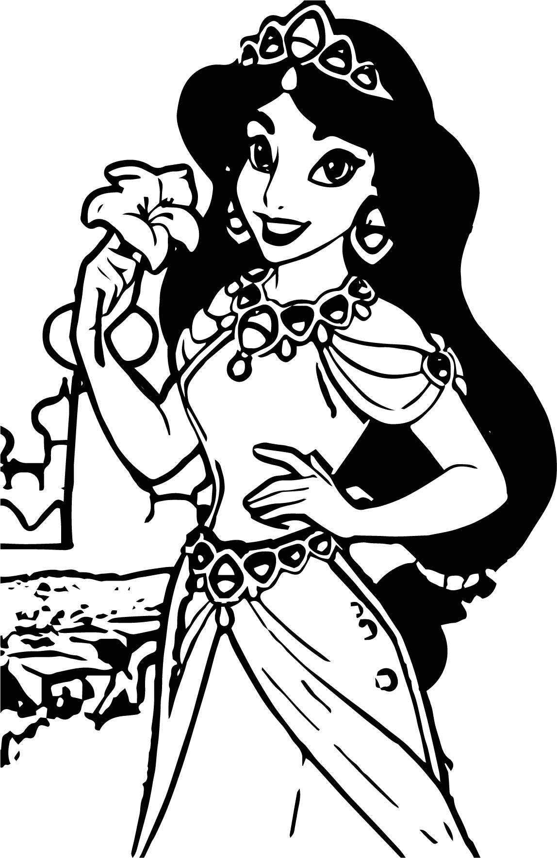 Disney Jasmine Coloring Pages At Getdrawings | Free Download concernant Coloriage Jasmine