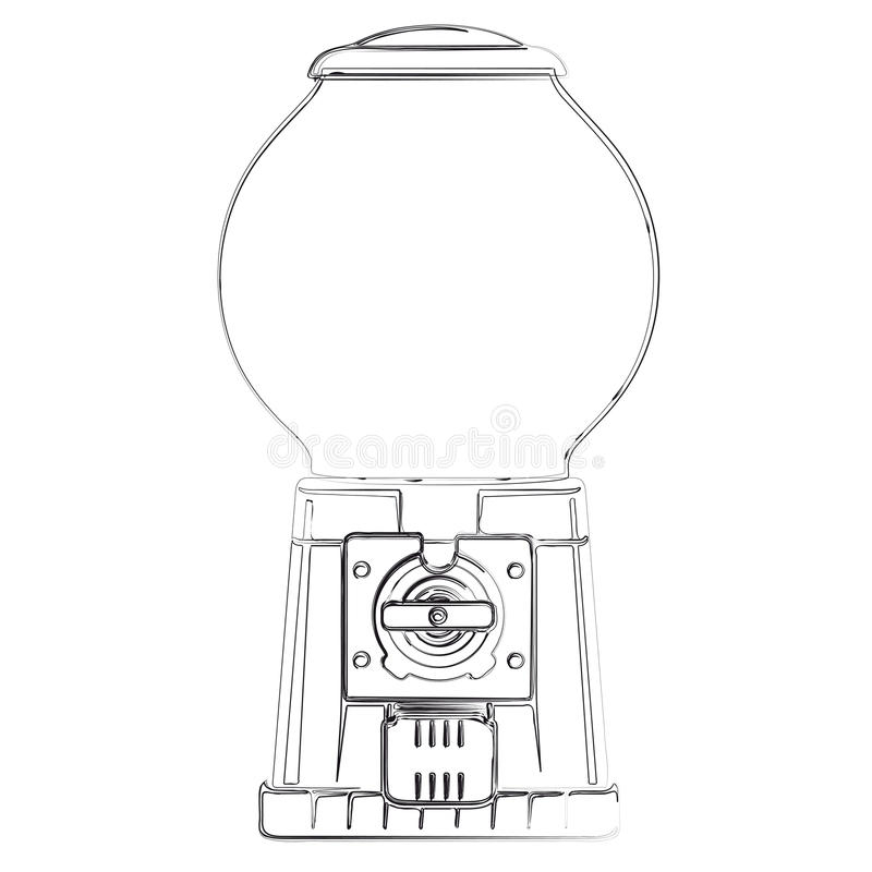 Distributeur Automatique De Boule De Gomme Illustration De à Coloriage Dessin Gomme